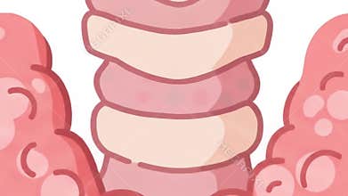 Thyroid Gland Illustration on White Background