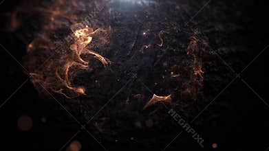 Particle Explosion Flow Design With Soft Illuminated Highlights