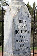 Close up of Doc Holliday Headstone