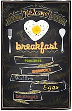 Chalk breakfast menu.