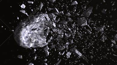 Soccer ball as asteroid is coming to the earth