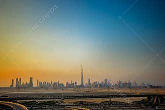 Dubai Skyline at sunset