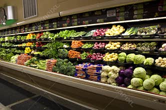 Healthy vegetables grocery store