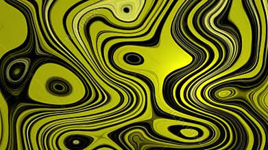 Motion yellow abstract animation, dynamic video background, fractal graphics. For web design