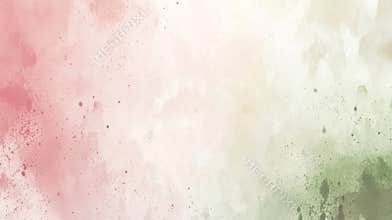 Soft pink and green watercolor splashes merge on a white background, creating a beautiful gradient effect perfect for