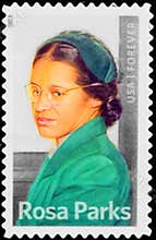 Stamp showing Rosa Parks