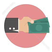 Hand with money
