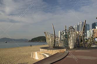 Artwork modern architecture beach