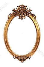 Oval gold vintage frame