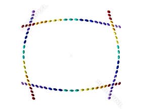 Rhinestone abstract edge for bright colorful frame can be used for text.