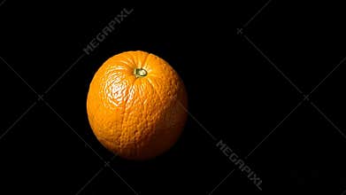 Orange fruit on black background, citrus and vitamin C source stock footage Generative AI