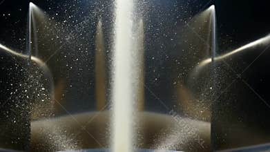 Sugar pouring into a bowl, sweet ingredient and cooking stock footage Generative AI