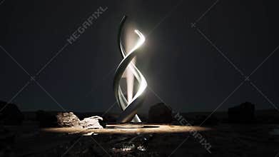 3d game alien artifact portal monument