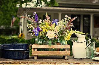 Vintage country flowers