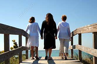 Generations of women boardwalk
