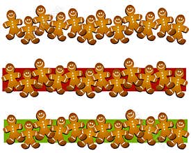 Gingerbread Man Cookie Borders