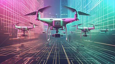 Cyberpunk Drone Swarm
