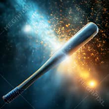 Baseball bat close up. Image for a promotional post on social media about a sporting event, game day, sports betting or