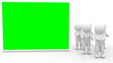 3d Cartoon crowd people applause