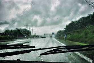 Driving in the rain