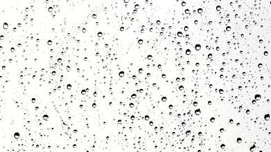 Rain drops on transparent glass