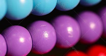 colorful wooden beads on abacus for children's play