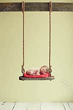 Baby on a swing
