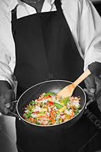 chef with wok