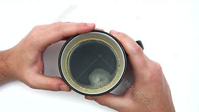 Waiting with a Cup of Coffee