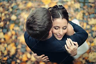 Wedding in autumn park