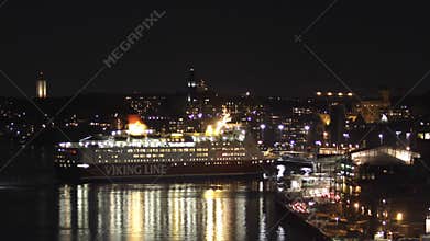 large cruise ship arrive