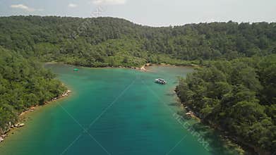 Curved bay and turquoise waters of Karaca cove, Turkiye