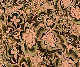 Marble flowers in trendy brown tones abstract seamless pattern.
