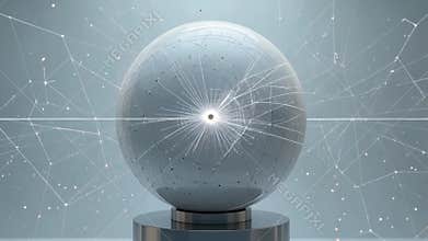 Quantum Nexus Sphere - 4K Futuristic Data Web with Radiant Core