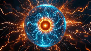 Quantum Core Ignition - 4K Cosmic Energy Sphere with Plasma Currents