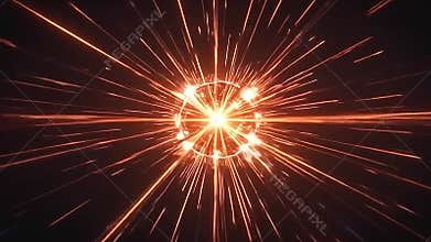 starburst dramatic beam lines flash from corners of frame to Generative AI
