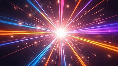starburst modern color overlay animates from all corners Generative AI