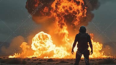 angstrom close-up of an strong burst inward angstrom abandon Generative AI