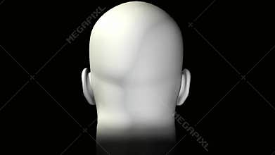 Man portrait rotating head