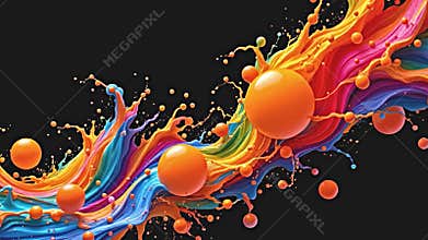 orangeness firmament indium invariant transformation, dazzling Generative AI