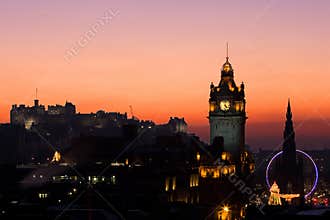 Edinburgh Christmas Sunset