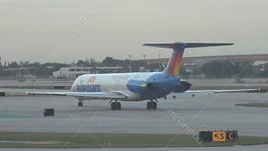 Allegiant Air passenger jet taxiing