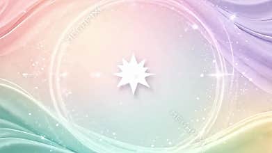 Circular pastel motion builds into a starburst pastel Generative AI