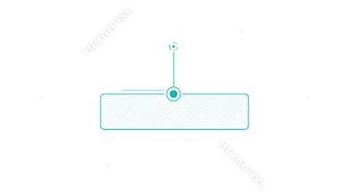 Animated element for infographics - striped callout box with top center line