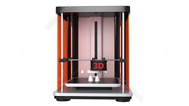 3D printer printing robot model