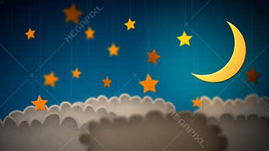 Kids clouds decoration loop