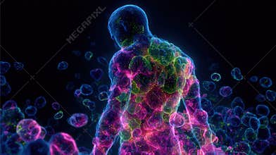 genetic science concept of microchimerism in human biology