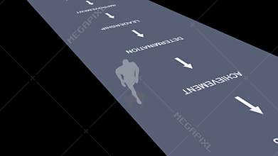 Animation of a Businessman Running