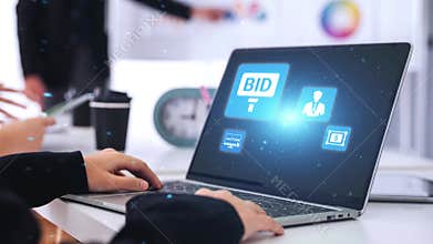 Online auction concept for digital bidding and sales Spire