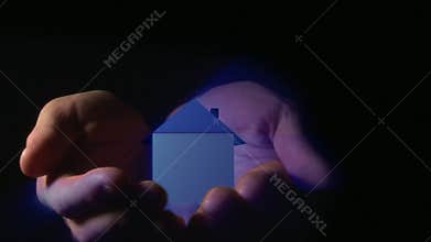 Stock Animation House in Hands